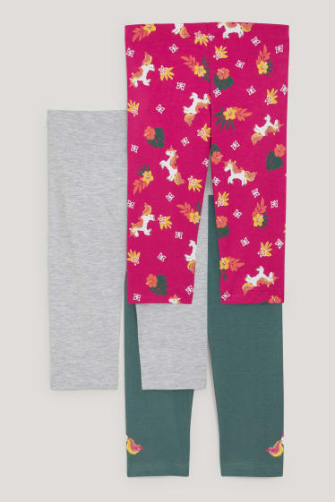 Toddler Girls - Multipack 3er - Einhorn - Leggings - grün