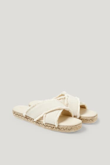 Damen - Sandalen - hellbeige