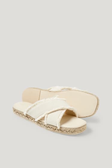 Damen - Sandalen - hellbeige
