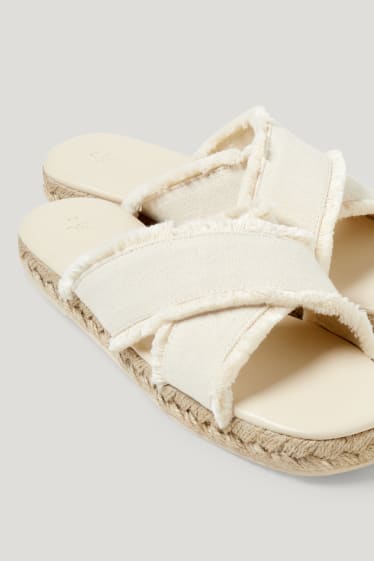 Damen - Sandalen - hellbeige