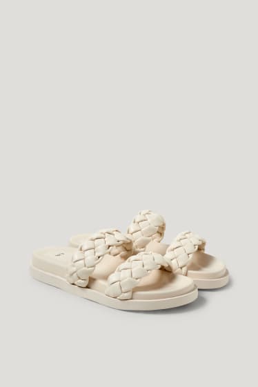 Mujer - Sandalias - polipiel - blanco roto