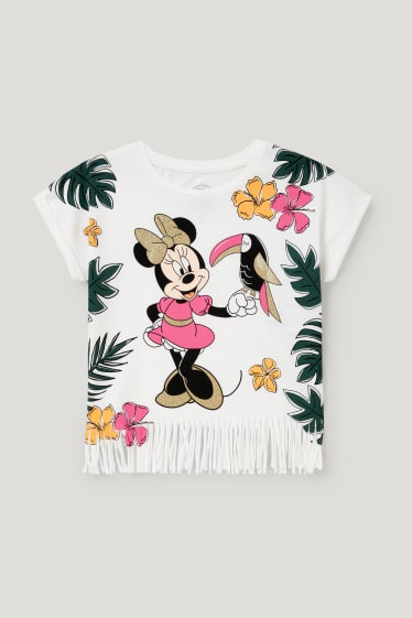 Toddler Girls - Minnie Maus - Kurzarmshirt - cremeweiss