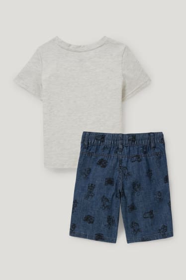 Toddler Boys - Paw Patrol - set - t-shirt e shorts - 2 pezzi - grigio chiaro melange