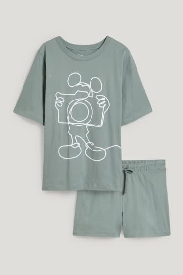 Femei - Pijama scurtă - Mickey Mouse - verde