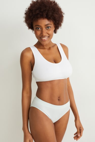 Damen - Multipack 3er - Slip - seamless - LYCRA® - hellblau
