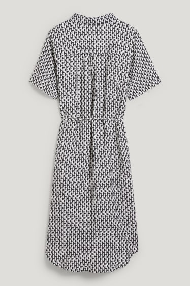 Femmes - Robe - à motif - noir / blanc