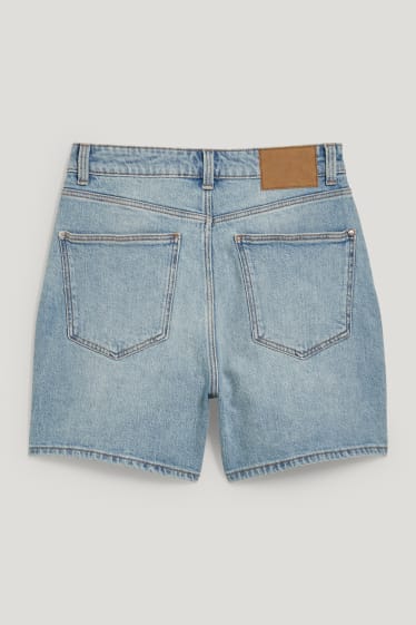 Damen - Jeans-Shorts - High Waist - LYCRA® - jeans-hellblau