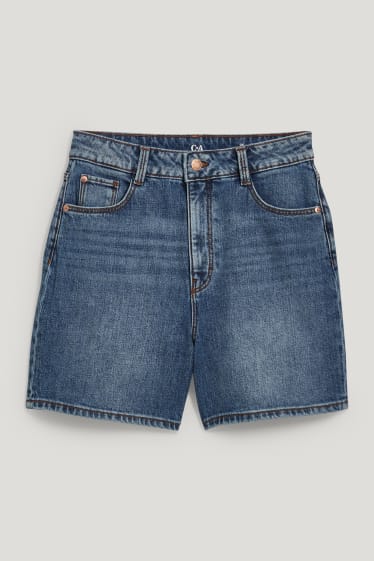 Damen - Jeans-Shorts - High Waist - LYCRA® - jeans-blau