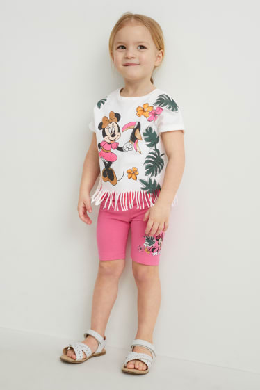 Toddler Girls - Minnie Maus - Kurzarmshirt - cremeweiss