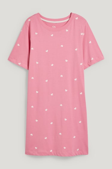 Women - Nightshirt - patterned - pink