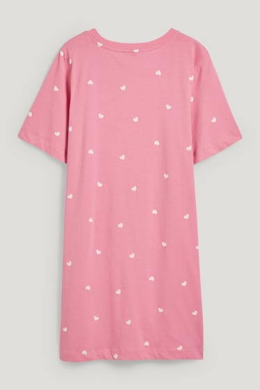 Women - Nightshirt - patterned - pink