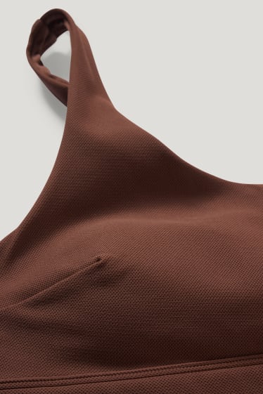 Femei - Top bikini - vătuit - LYCRA® XTRA LIFE™ - maro închis
