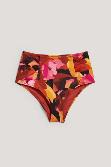 Femei - Chiloți bikini - talie înaltă - LYCRA® XTRA LIFE™ - cu model - roz
