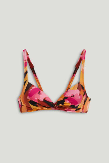 Femei - Top bikini - vătuit - LYCRA® XTRA LIFE™ - cu model - roz