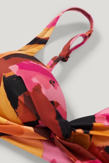 Femei - Top bikini - vătuit - LYCRA® XTRA LIFE™ - cu model - roz
