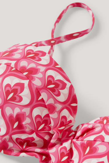 Femei - Top bikini cu armătură - vătuit - LYCRA® XTRA LIFE™ - roz