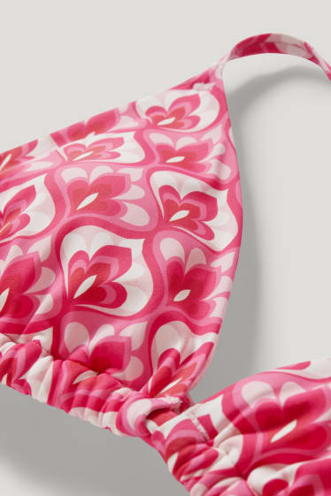 Femei - Top bikini - cupe triunghiulare - vătuit - LYCRA® XTRA LIFE™ - roz