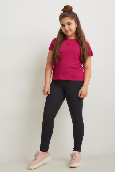 Kids Girls - Extended Sizes - Multipack 2er - Kurzarmshirt - pink