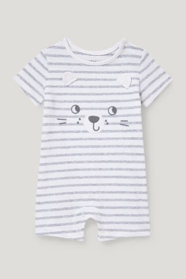 Baby Boys - Baby sleepsuit - striped - white