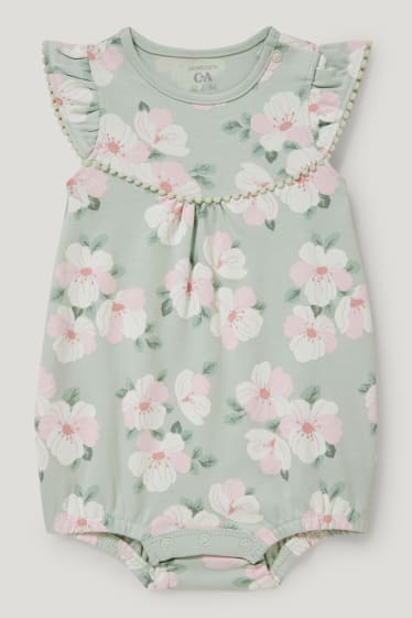 Baby Girls - Baby sleepsuit - floral - mint green