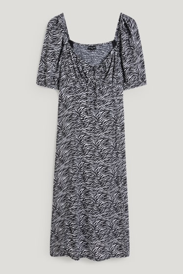 Dames XL - CLOCKHOUSE - jurk - met patroon - zwart / wit