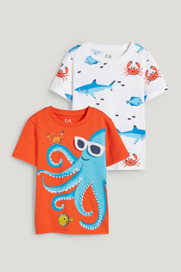 Exklusiv Online - Multipack 2er - Kurzarmshirt - orange