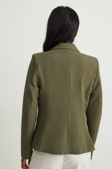 Damen - Business-Blazer - tailliert - dunkelgrün