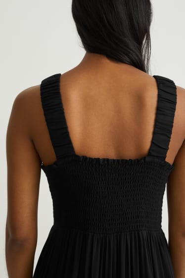 Women - Basic fit & flare dress - black