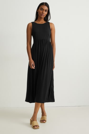 Women - Basic fit & flare dress - black