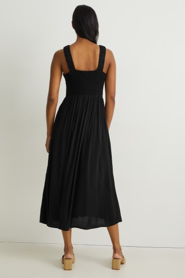 Women - Basic fit & flare dress - black