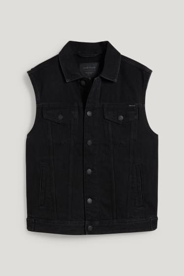 Herren - Jeansweste - jeans-dunkelgrau