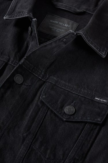 Herren - Jeansweste - jeans-dunkelgrau