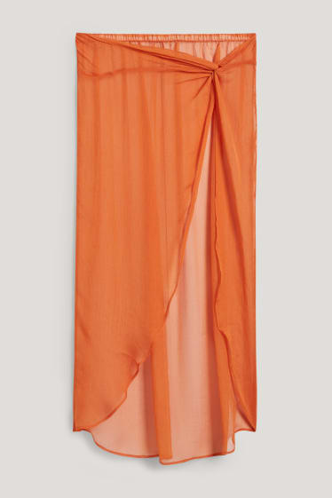 Dames - Pareo - donker oranje