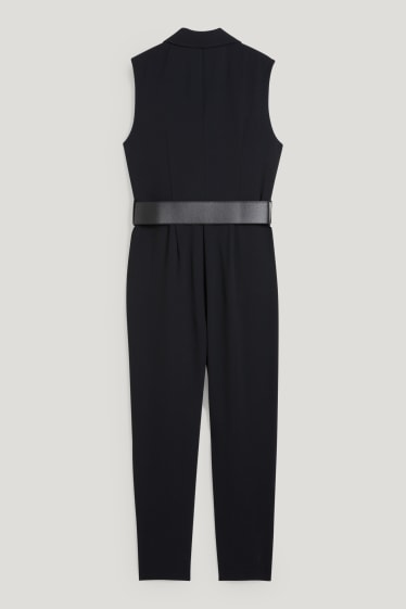Mujer - Mono con cinturón - negro