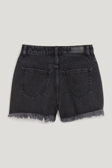 Clockhouse Girls - CLOCKHOUSE - Jeans-Shorts - High Waist - jeans-dunkelgrau