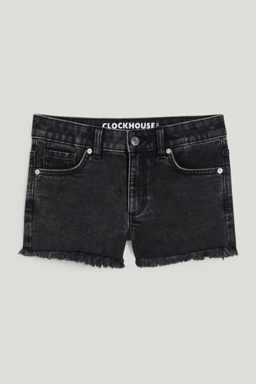 Clockhouse Girls - CLOCKHOUSE - Jeans-Shorts - Low Waist - LYCRA® - jeans-dunkelgrau