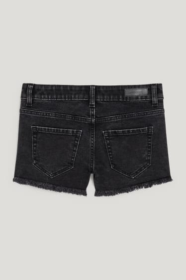 Clockhouse Girls - CLOCKHOUSE - Jeans-Shorts - Low Waist - LYCRA® - jeans-dunkelgrau