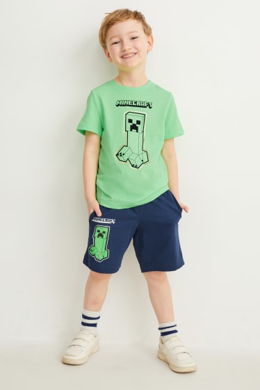 Toddler Boys - Set van 3 - Minecraft - T-shirt - donkerblauw