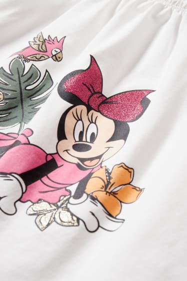 Toddler Girls - Minnie Mouse - set - topje en shorts - 2-delig - crème wit