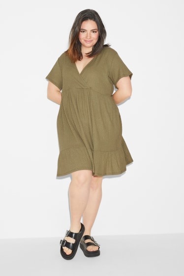 Damen XL - CLOCKHOUSE - Wickelkleid - hellgrün