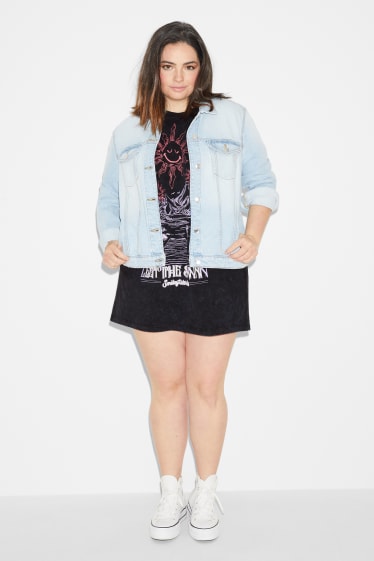 Dona XL - CLOCKHOUSE - vestit de samarreta de màniga curta - negre