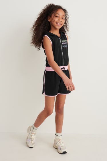 Kids Girls - Kombinezon z kapturem - czarny