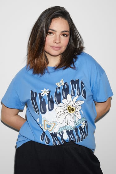 Femmes grandes tailles - CLOCKHOUSE - T-shirt - bleu