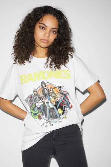 Clockhouse Girls - CLOCKHOUSE - T-shirt - Ramones - wit