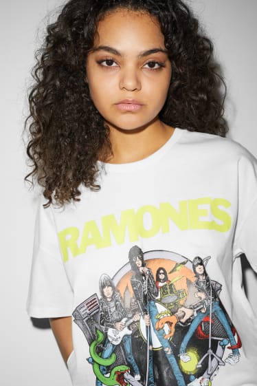 Clockhouse Girls - CLOCKHOUSE - T-shirt - Ramones - wit