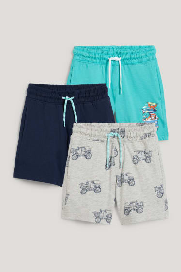 Toddler Boys - Multipack 3er - Sweat-Bermudas - dunkelblau