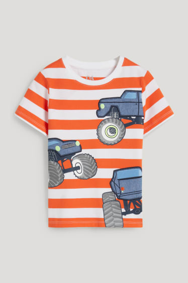 Toddler Boys - Kurzarmshirt - gestreift - orange