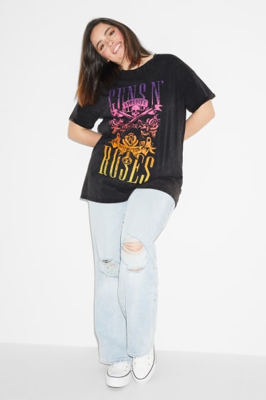 Femmes grandes tailles - CLOCKHOUSE- T-shirt - Guns N' Roses - noir