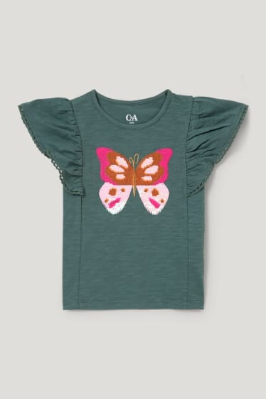 Toddler Girls - Kurzarmshirt - Glanz-Effekt - dunkelgrün