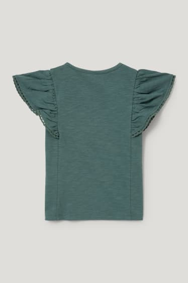 Toddler Girls - Kurzarmshirt - Glanz-Effekt - dunkelgrün
